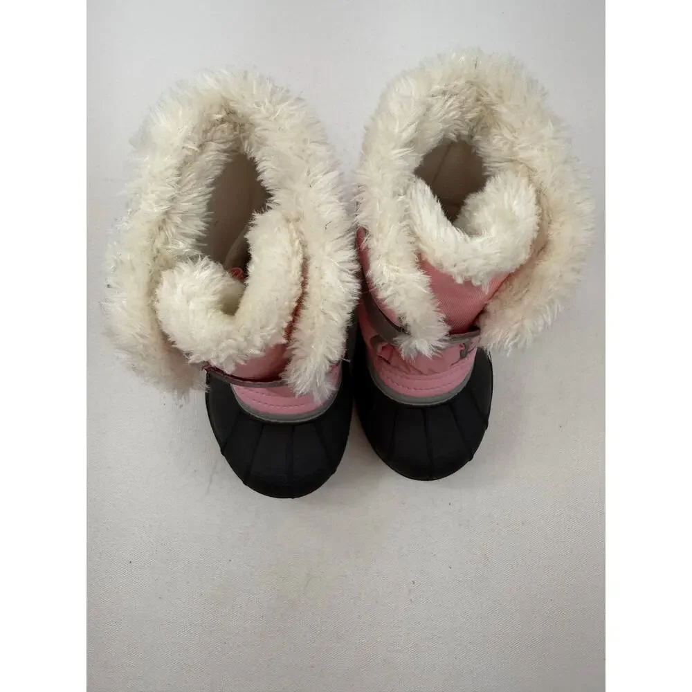 Sorel Pink Girls Toddler Winter Snow Boots‎ Waterproof Faux Fur Size 7